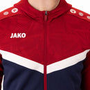 JAKO Jas met kap Iconic - marine/chillrood