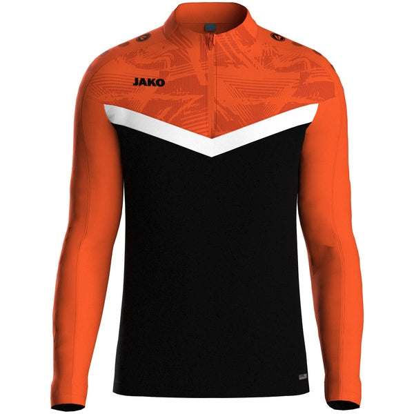 JAKO Ziptop Iconic - zwart/fluo oranje