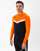 JAKO Ziptop Iconic - zwart/fluo oranje