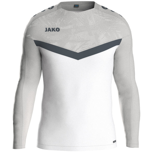 JAKO Sweater Iconic - wit/zachtgrijs