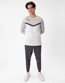 JAKO Sweater Iconic - wit/zachtgrijs