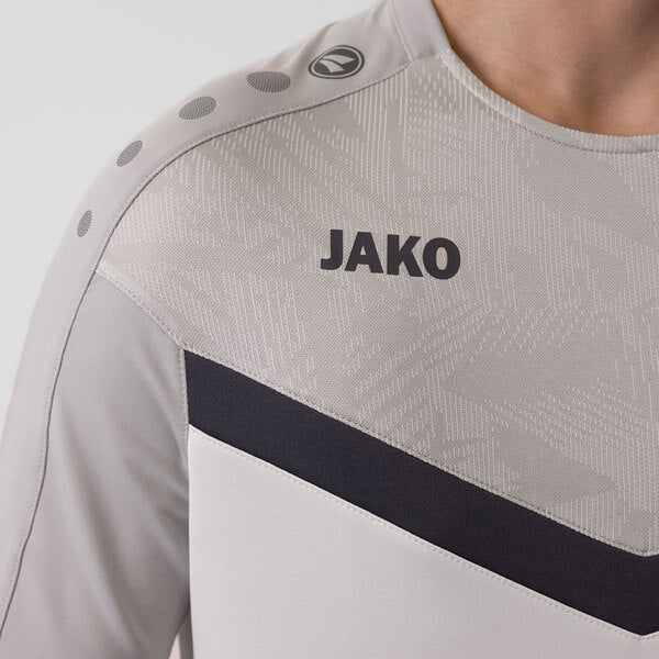 JAKO Sweater Iconic - wit/zachtgrijs