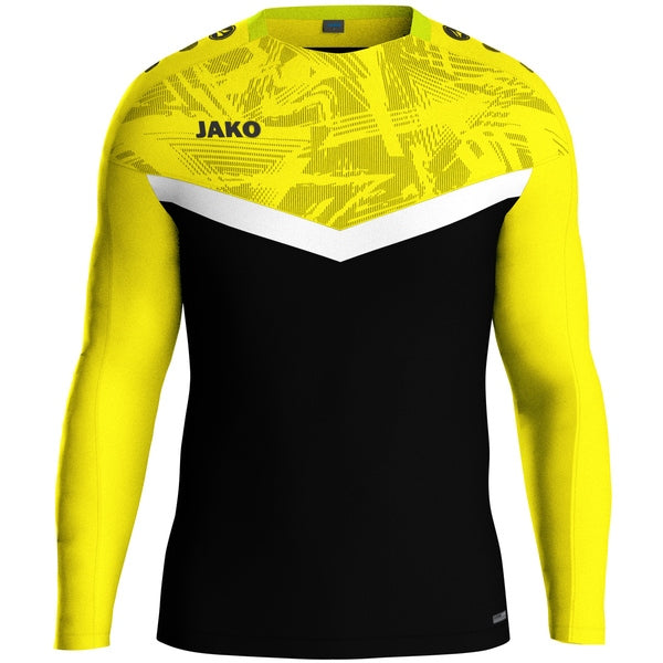 JAKO Sweater Iconic - zwart/zachtgeel