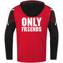 JAKO Jacke mit Kapuze Performance - rot/schwarz