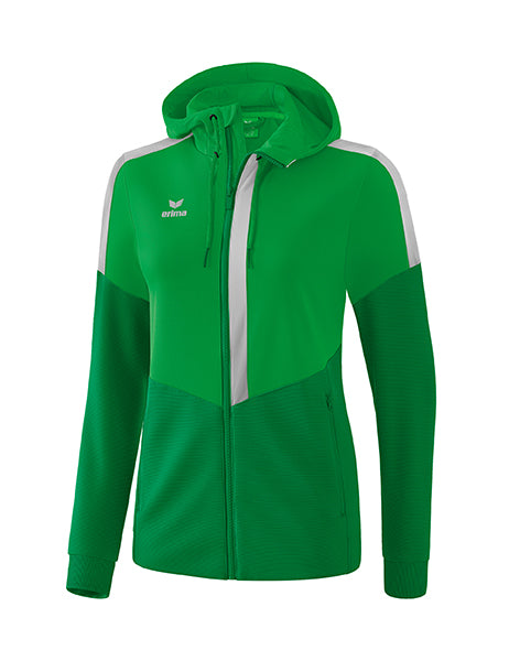 Squad trainingsjack met capuchon - fern green/smaragd/silver grey