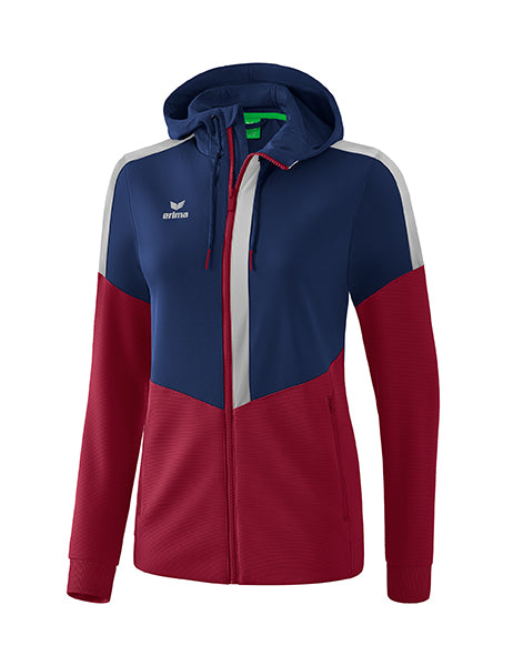 Squad trainingsjack met capuchon - new navy/bordeaux/silver grey