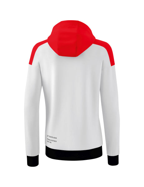 CHANGE by Erima sweatshirt met capuchon dames - wit/rood/zwart