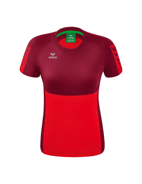 Erima Six Wings t-shirt dames - rood/bordeaux