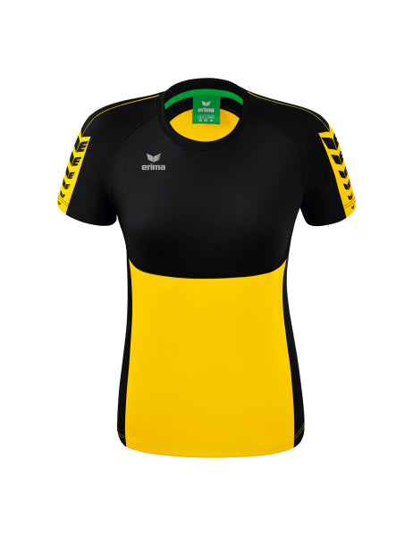 Erima Six Wings t-shirt dames - geel/zwart