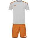 JAKO T-Shirt Power KM - zachtgrijs/fluo oranje