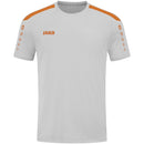 JAKO T-Shirt Power KM - zachtgrijs/fluo oranje