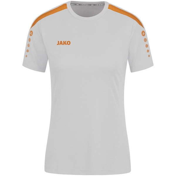 JAKO T-Shirt Power KM - zachtgrijs/fluo oranje