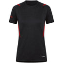 T-Shirt Challenge - schwarz meliert/rot