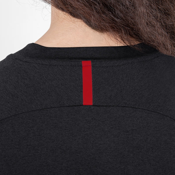 T-shirt Challenge - zwart gemeleerd/rood
