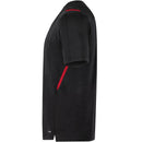 T-Shirt Challenge - schwarz meliert/rot