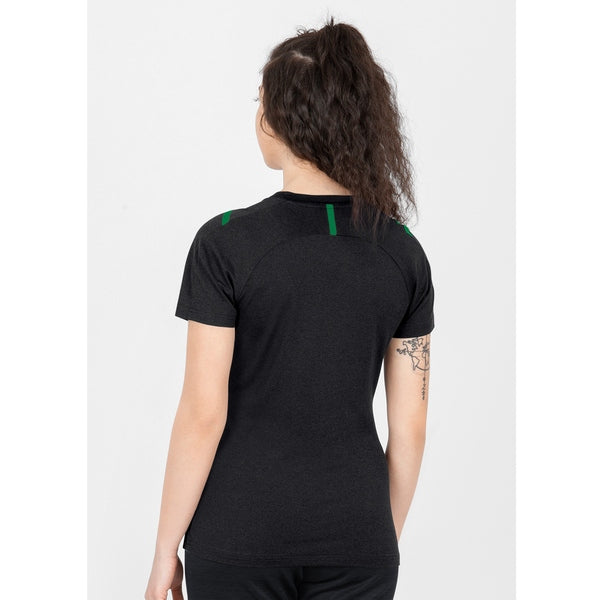 T-shirt Challenge - zwart gemeleerd/sportgroen