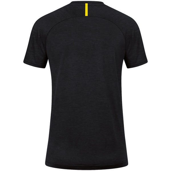 T-shirt Challenge - zwart gemeleerd/citroen