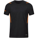 T-Shirt Challenge - schwarz meliert/fluo orange