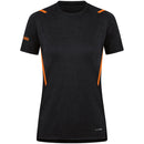 T-Shirt Challenge - schwarz meliert/fluo orange