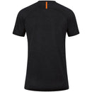 T-Shirt Challenge - schwarz meliert/fluo orange