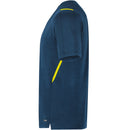 T-Shirt Challenge - marine meliert/fluoreszierend gelb