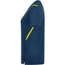 T-Shirt Challenge - marine meliert/fluoreszierend gelb