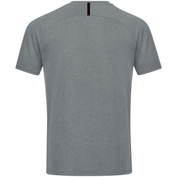 T-Shirt Challenge - steingrau meliert/schwarz