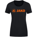 T-Shirt JAKO schwarz meliert/fluo orange