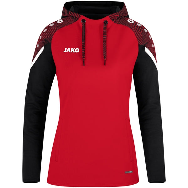 JAKO Sweater met kap Performance Dames - rood/zwart