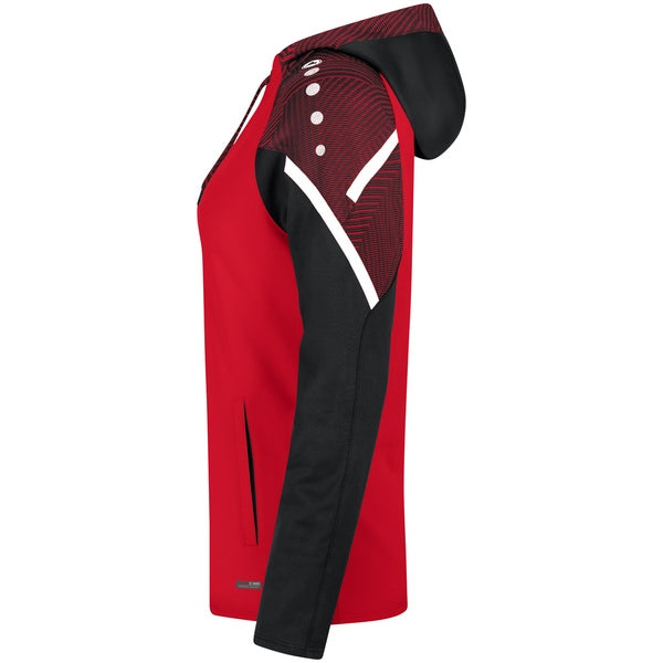 JAKO Sweater met kap Performance Dames - rood/zwart