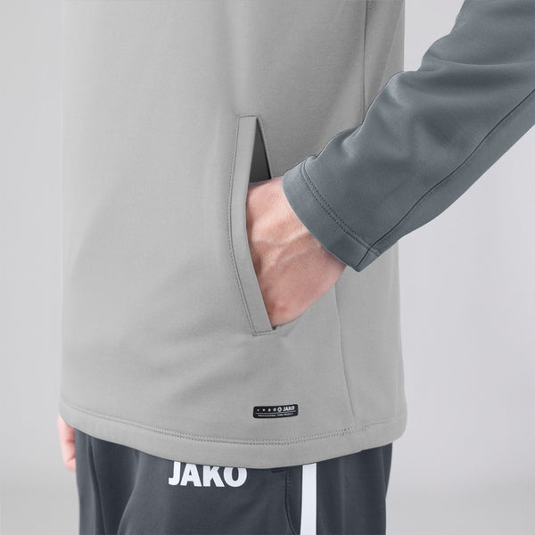 JAKO Sweater met kap Performance - zachtgrijs/steengrijs