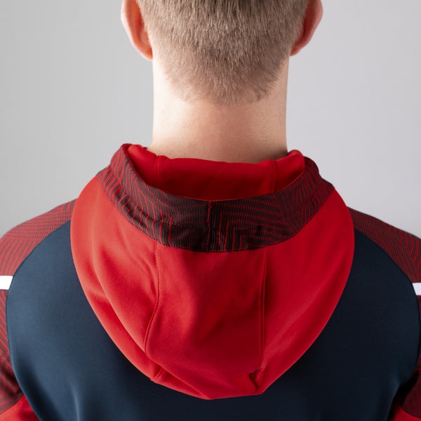 JAKO Sweater met kap Performance - marine/rood