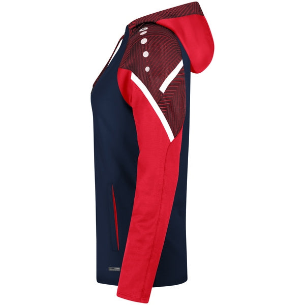 JAKO Sweater met kap Performance Dames - marine/rood