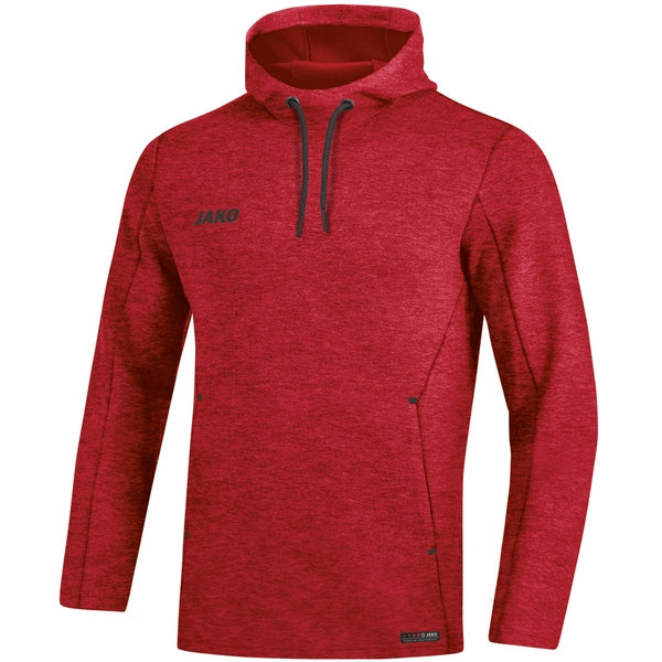 JAKO Sweater met kap Premium Basics - rood gemeleerd