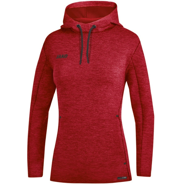JAKO Sweater met kap Premium Basics - rood gemeleerd