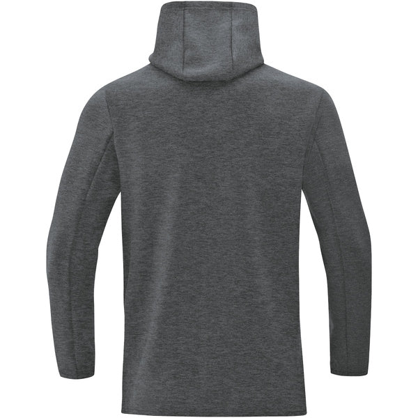 JAKO Sweater met kap Premium Basics - antraciet gemeleerd