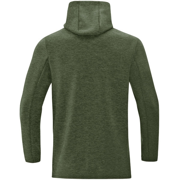 JAKO Sweater met kap Premium Basics - kaki gemeleerd