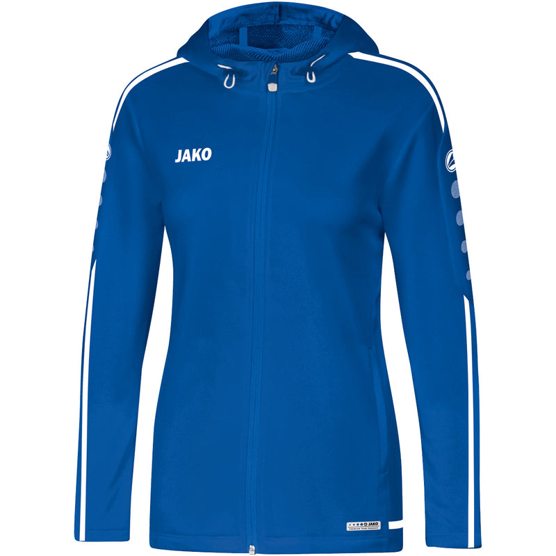 Jas met kap Striker 2.0 - royal/wit