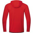 Jas met kap Challenge - rood/zwart