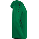 Jas met kap Challenge - sportgroen/zwart