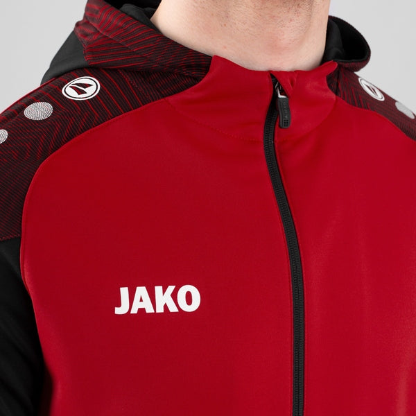 JAKO Jacke mit Kapuze Performance - rot/schwarz