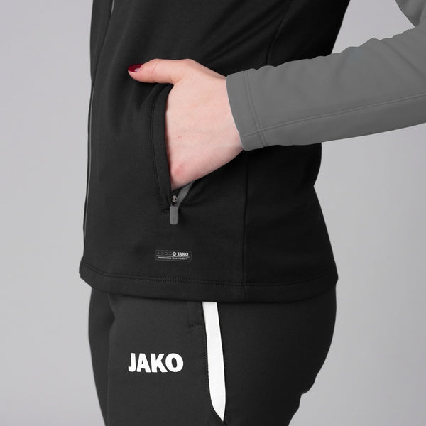 JAKO Jacke mit Kapuze Performance - schwarz/anthra light