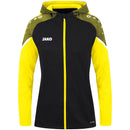 JAKO Jacke mit Kapuze Performance - schwarz/soft yellow
