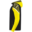 JAKO Jacke mit Kapuze Performance - schwarz/soft yellow