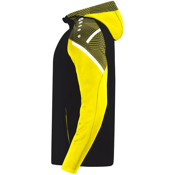 JAKO Jacke mit Kapuze Performance - schwarz/soft yellow
