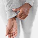 Jas met kap Base - lichtgrijs gemeleerd