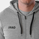 Jas met kap Base - lichtgrijs gemeleerd