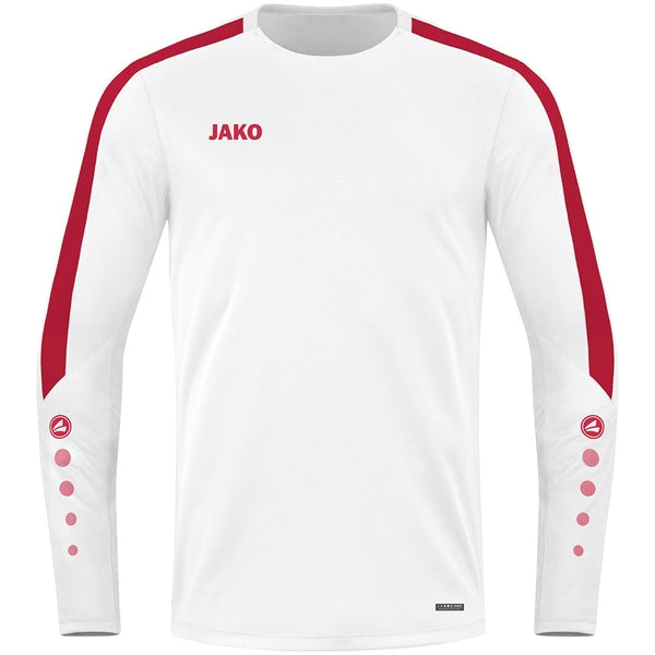 JAKO Sweater Power - wit/rood