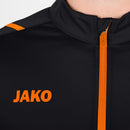 Polyestervest Challenge - zwart/fluo oranje