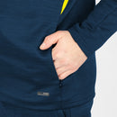 Vrijetijdsvest met kap Challenge - marine gemeleerd/fluogeel